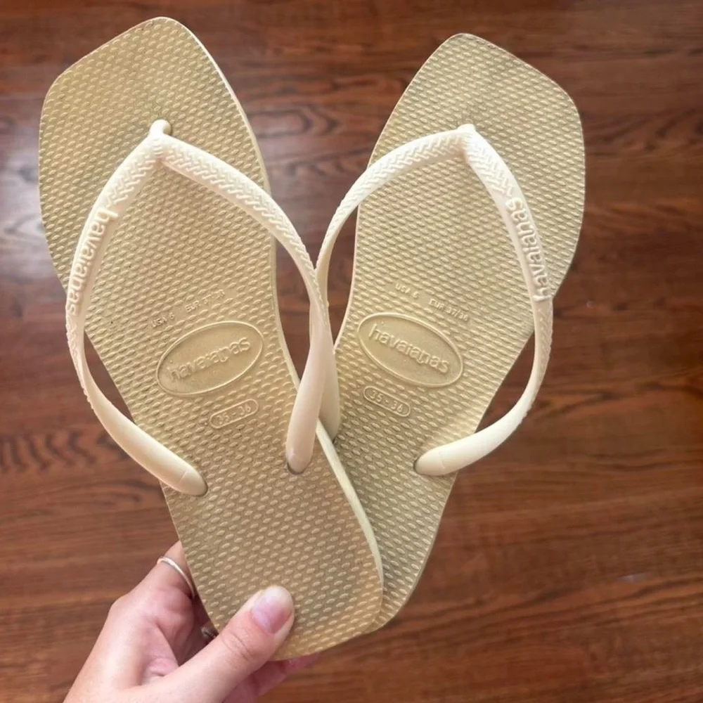 Havaianas Beige Flip Flop Sandals - Picture 3 of 3
